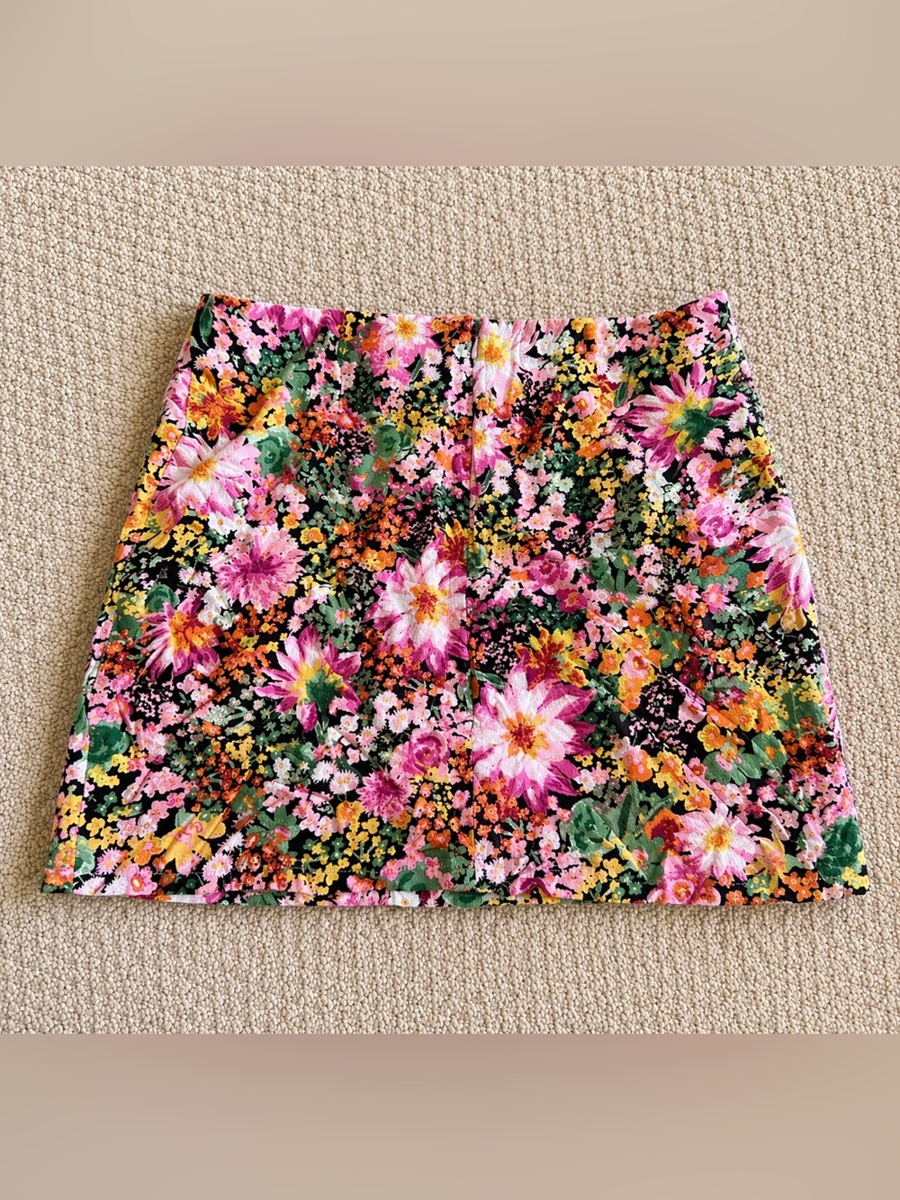H&M Floral Mini Skirt - Pink, Green, Orange